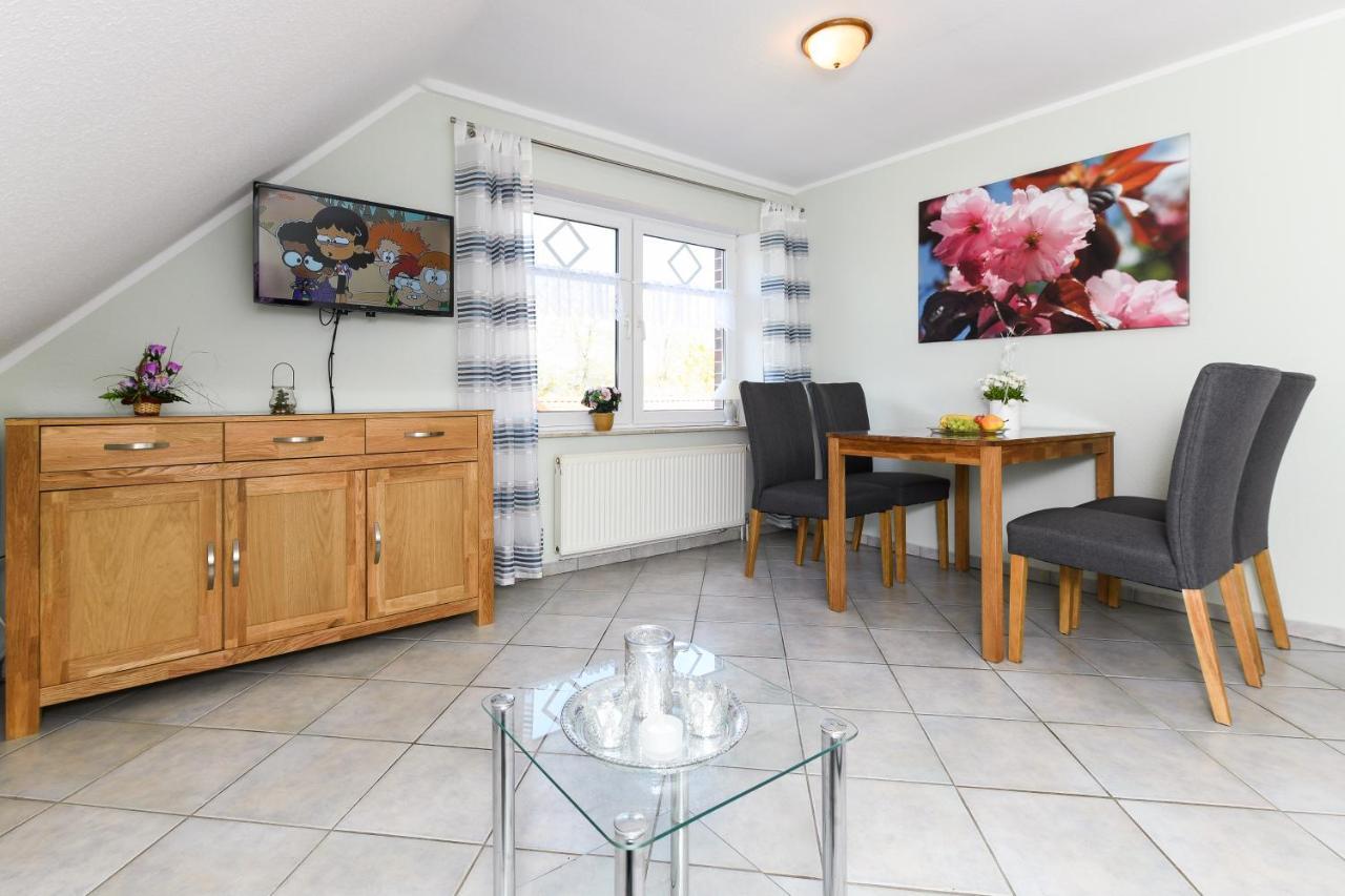 Ferienwohnung Mühlenblick auf dem Ferienhof Eschen Moorweg Exterior foto